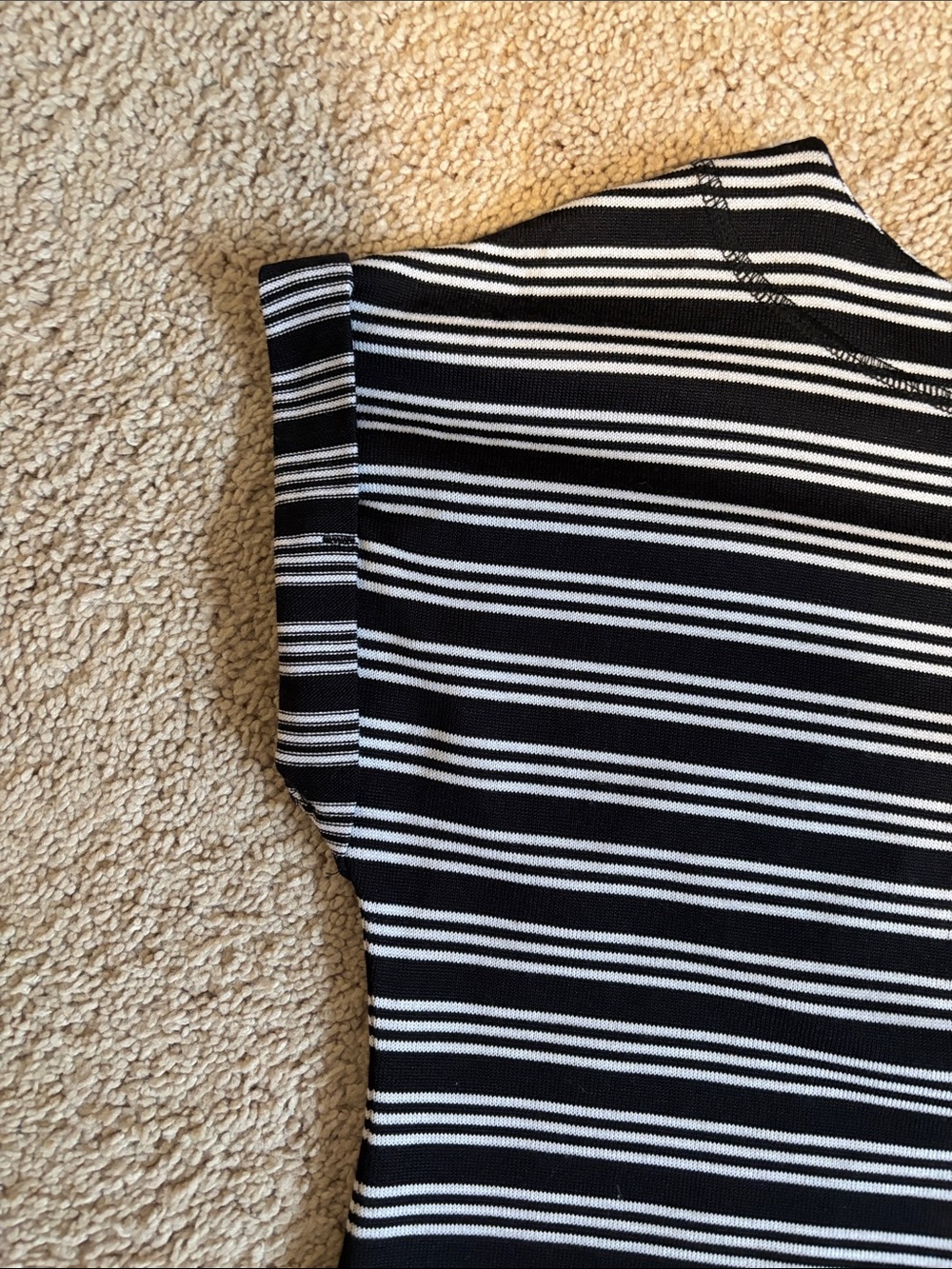 Talbots Black & White Striped Pocket Shift Dress - Picture 7 of 7